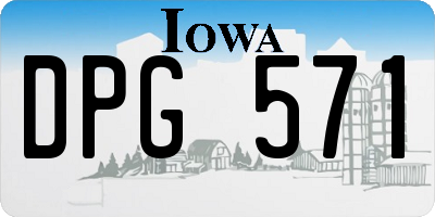 IA license plate DPG571