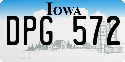 IA license plate DPG572