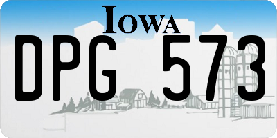 IA license plate DPG573