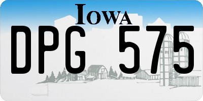 IA license plate DPG575