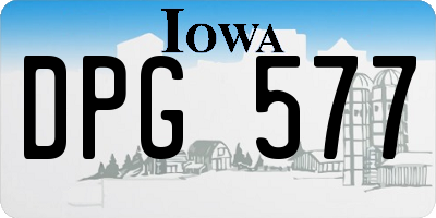 IA license plate DPG577