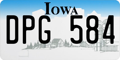 IA license plate DPG584
