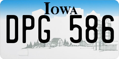 IA license plate DPG586