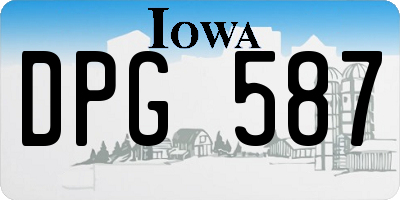IA license plate DPG587
