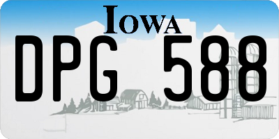 IA license plate DPG588