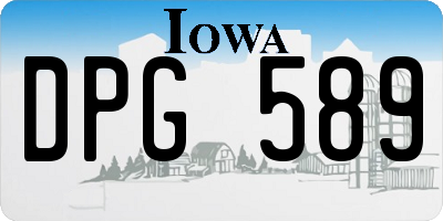 IA license plate DPG589