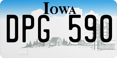 IA license plate DPG590