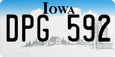 IA license plate DPG592