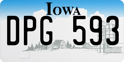 IA license plate DPG593