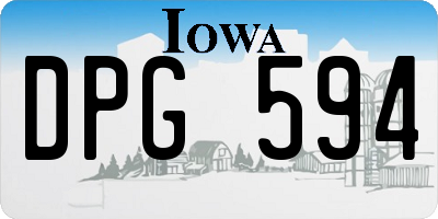 IA license plate DPG594