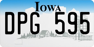 IA license plate DPG595