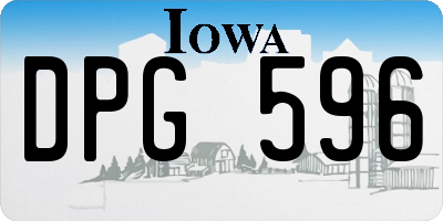 IA license plate DPG596