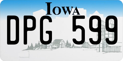 IA license plate DPG599