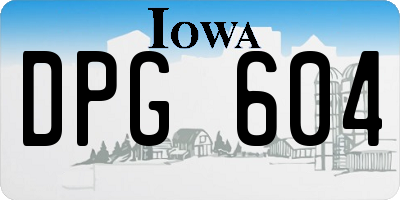 IA license plate DPG604