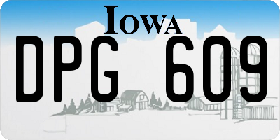 IA license plate DPG609
