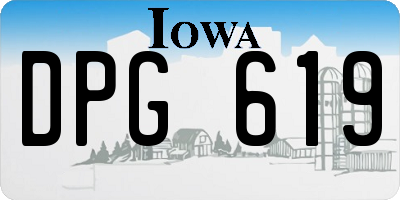 IA license plate DPG619