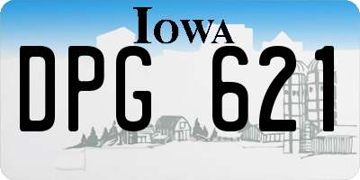 IA license plate DPG621