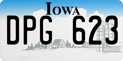 IA license plate DPG623