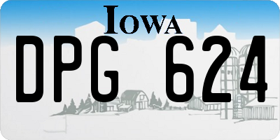 IA license plate DPG624