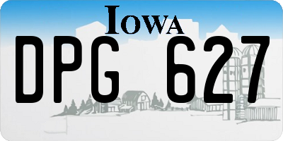IA license plate DPG627
