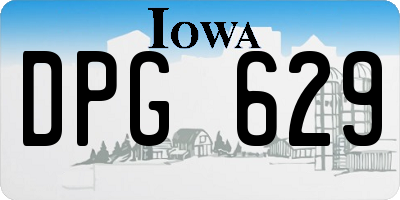 IA license plate DPG629