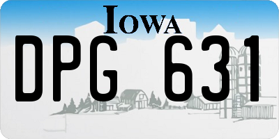 IA license plate DPG631