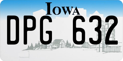 IA license plate DPG632