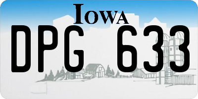 IA license plate DPG633