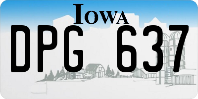 IA license plate DPG637