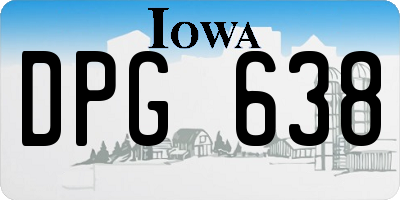 IA license plate DPG638