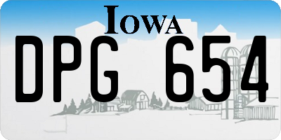 IA license plate DPG654