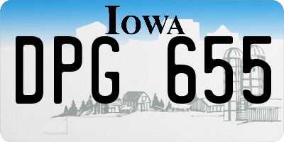IA license plate DPG655