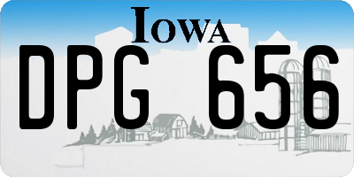 IA license plate DPG656