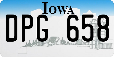 IA license plate DPG658
