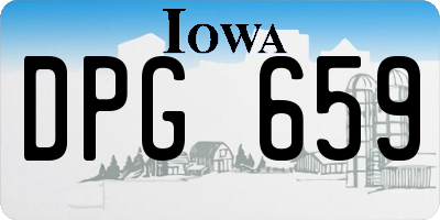 IA license plate DPG659
