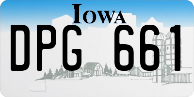 IA license plate DPG661