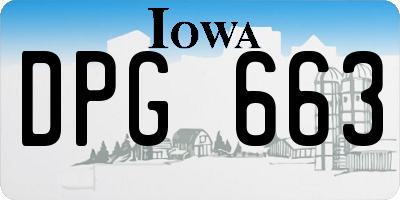 IA license plate DPG663