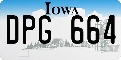 IA license plate DPG664