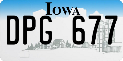 IA license plate DPG677