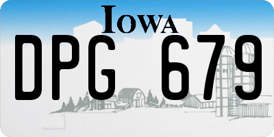 IA license plate DPG679
