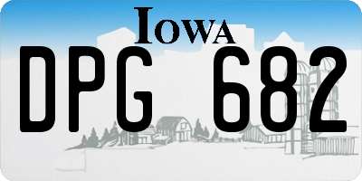 IA license plate DPG682
