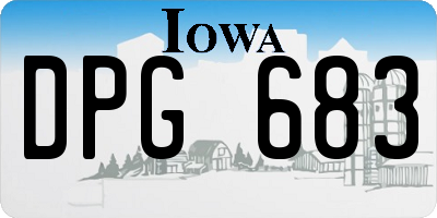 IA license plate DPG683