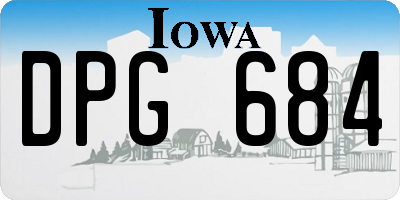 IA license plate DPG684