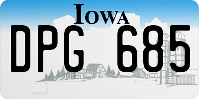 IA license plate DPG685