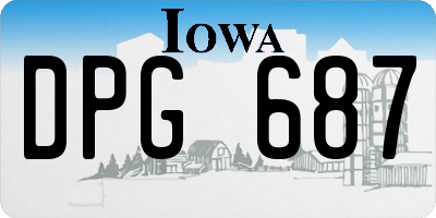 IA license plate DPG687