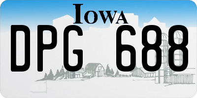 IA license plate DPG688