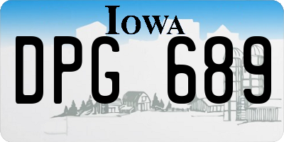 IA license plate DPG689