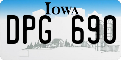 IA license plate DPG690