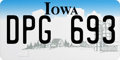 IA license plate DPG693