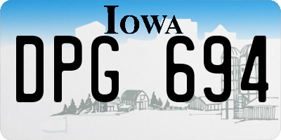 IA license plate DPG694
